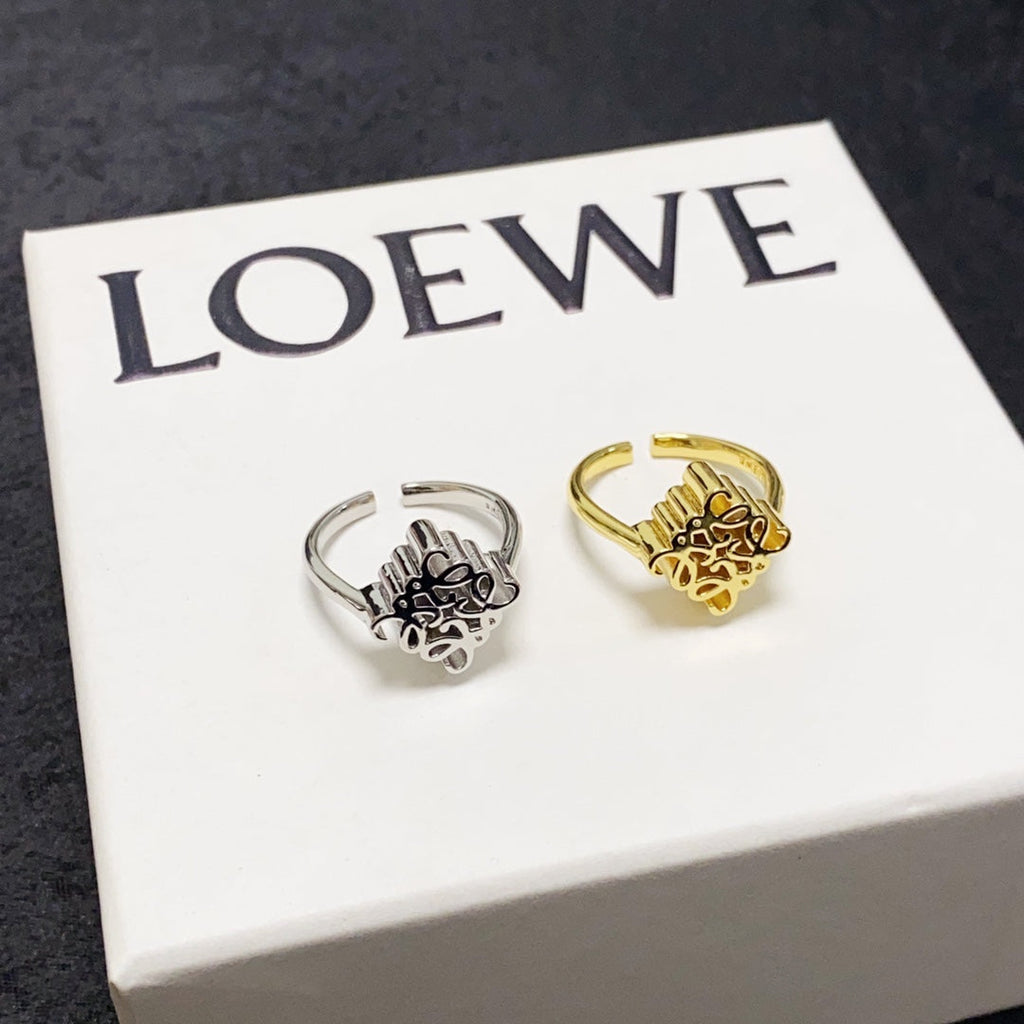18K Loewe Anagram Single Anagram Ring