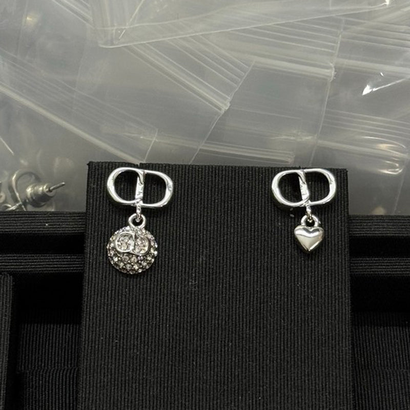 18K Dior Pearl Diamond Drop Earrings