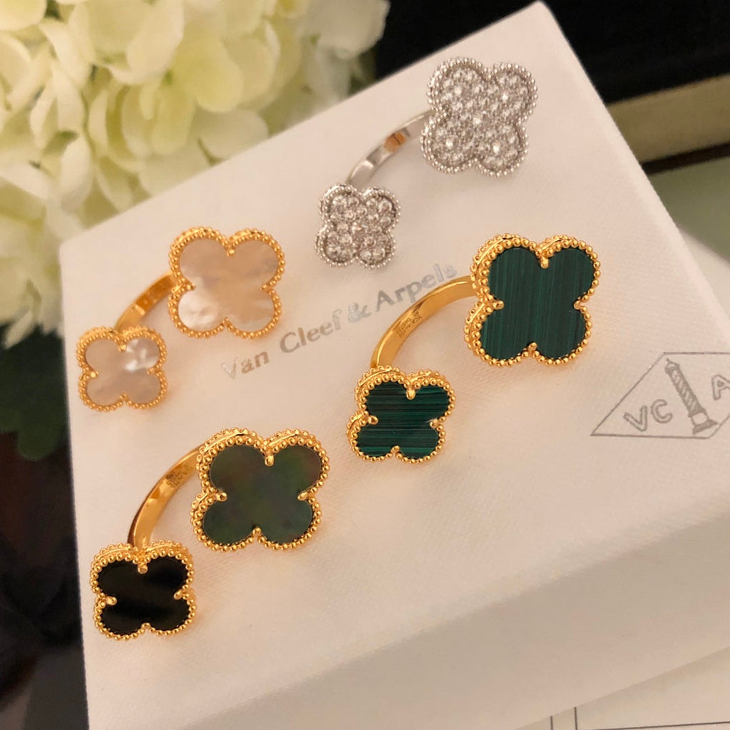18K Van Cleef & Arpels Magic Alhambra Clover Ring