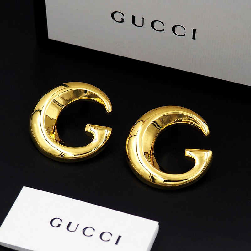 18K Gucci Large Gold Earrings