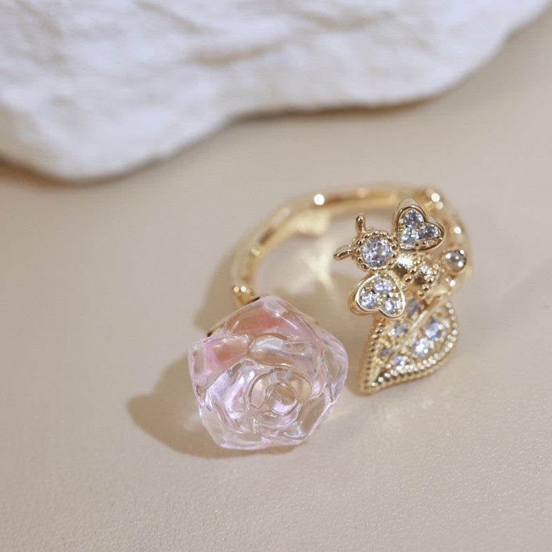 18K Dior Pink Flower Ring