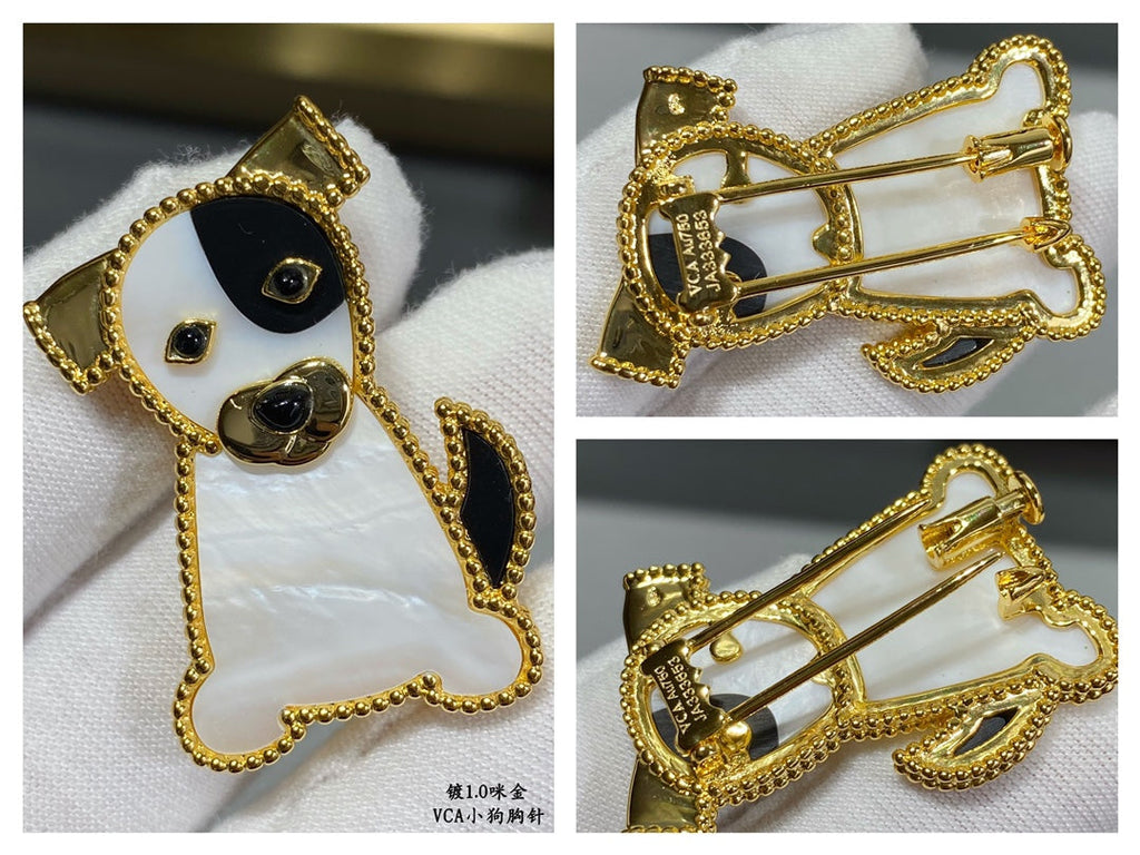 18K Van Cleef & Arpels Lucky Animals Dog Clip Brooch
