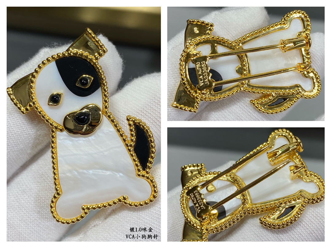 18K Van Cleef & Arpels Lucky Animals Dog Clip Brooch