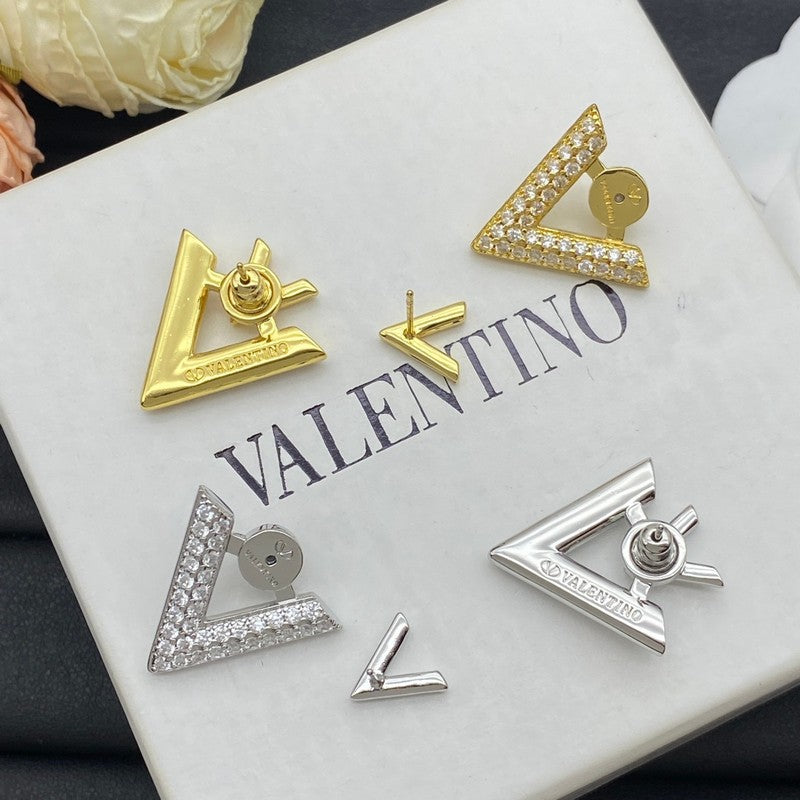 18K Valentino Garavani Vlogo Diamond Earrings
