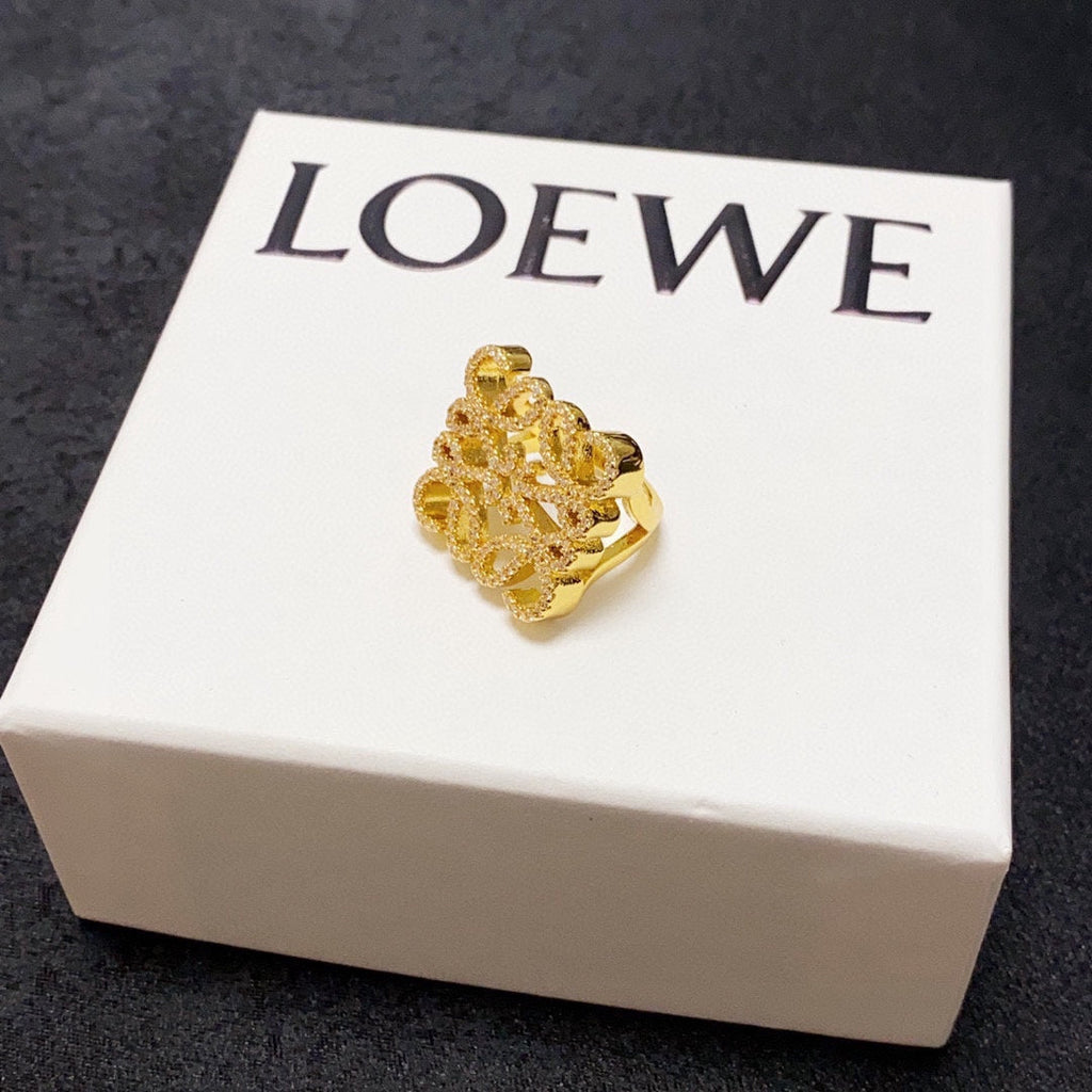 18K Loewe Anagram Crystals Ring