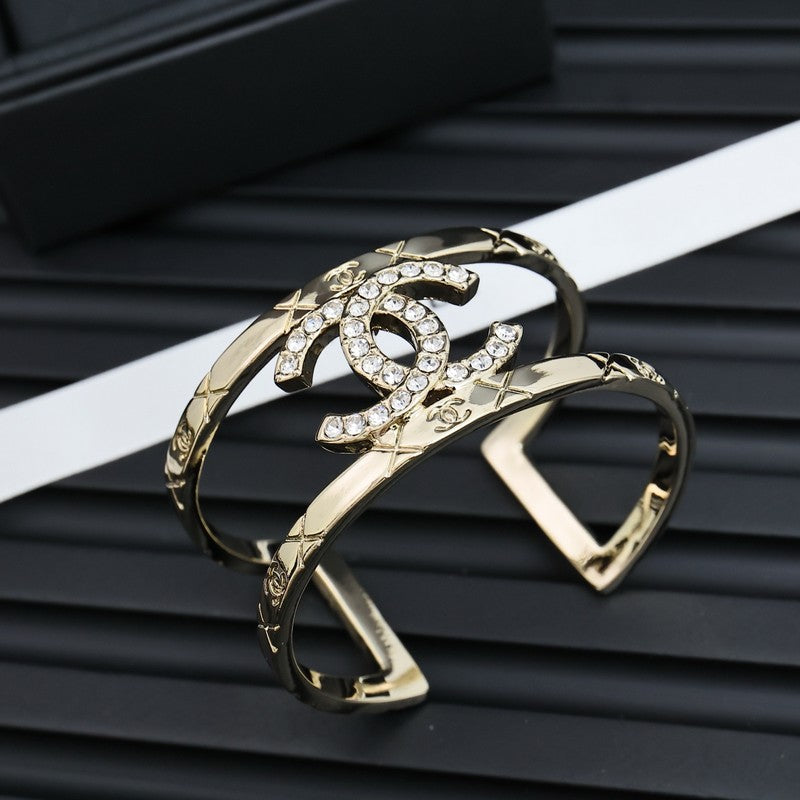 18K Chanel 2025 Strass Cuff Bracelet