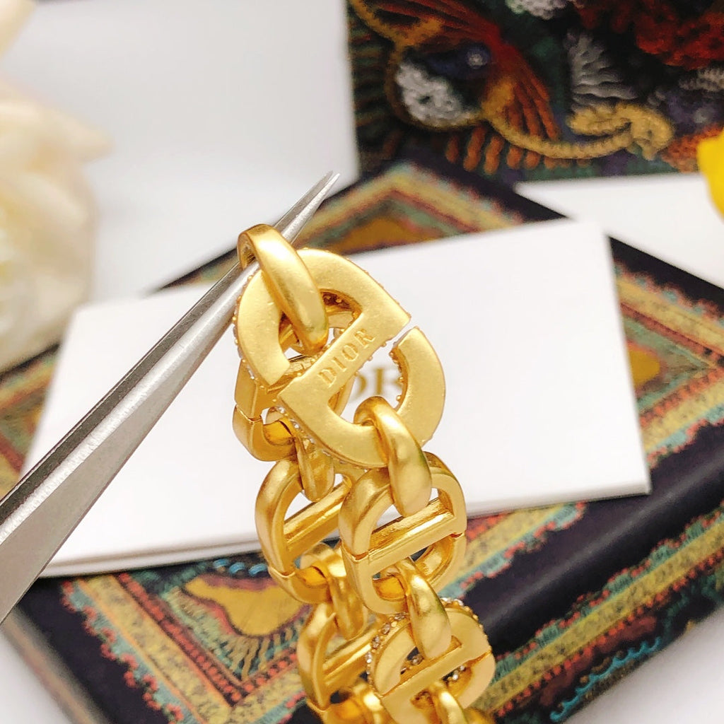 18K Dior Diamond Chain Bracelet