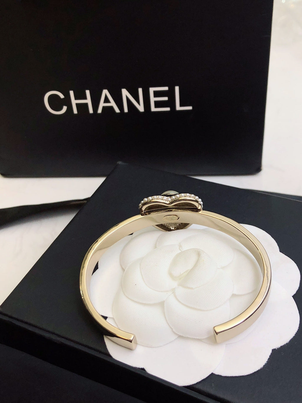 18K Chanel Heart Cuff Bracelet