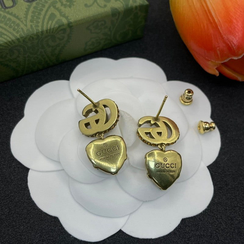 18K Gucci Yellow Crystal Earrings
