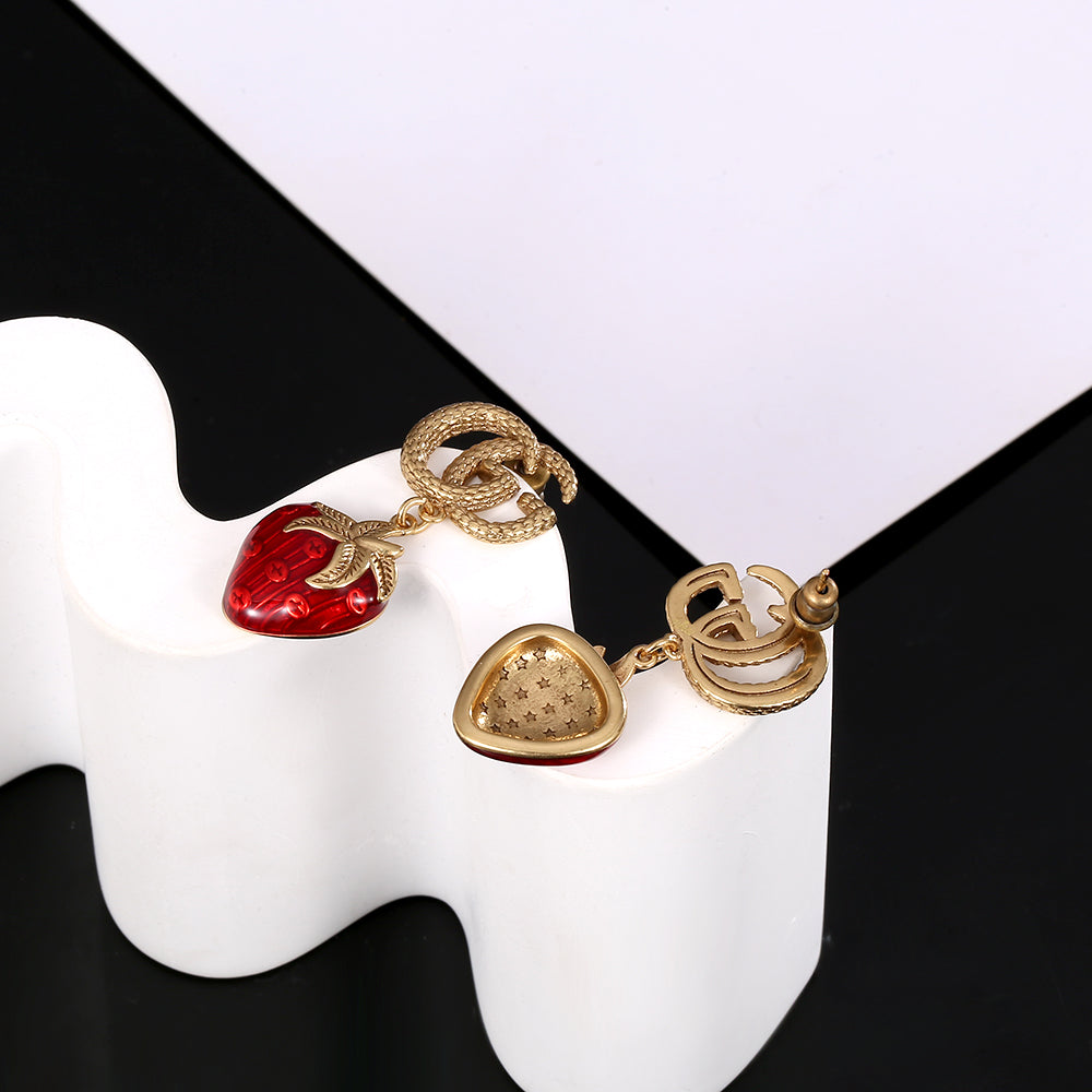 18K Gucci Strawberry Earrings