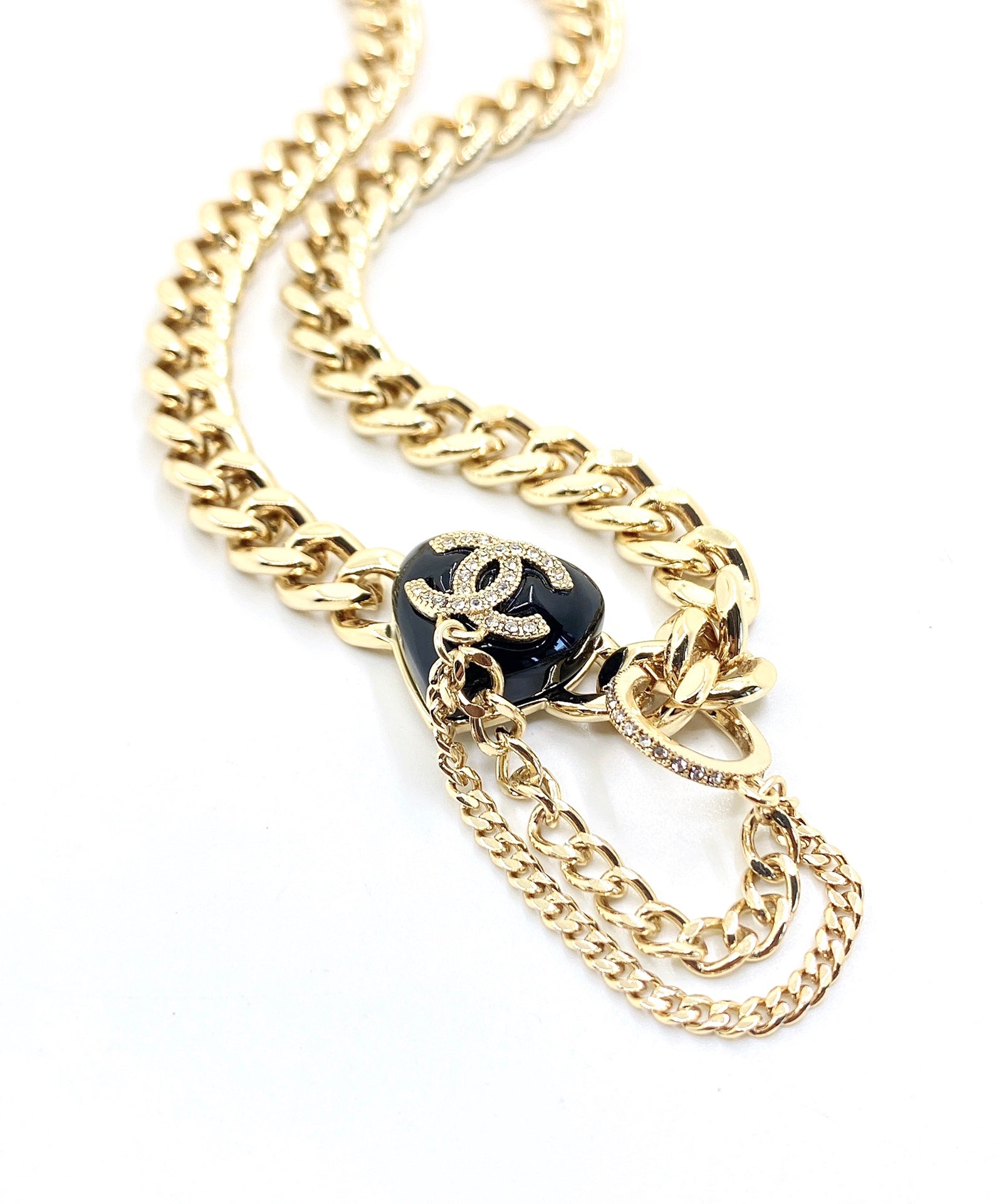 18K Chanel Black Choker Necklace