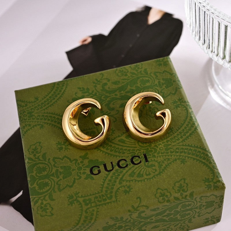 18K Gucci Logo Earrings