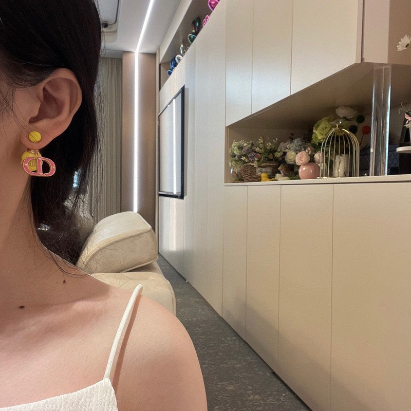 18K Dior Tribales Red Earrings