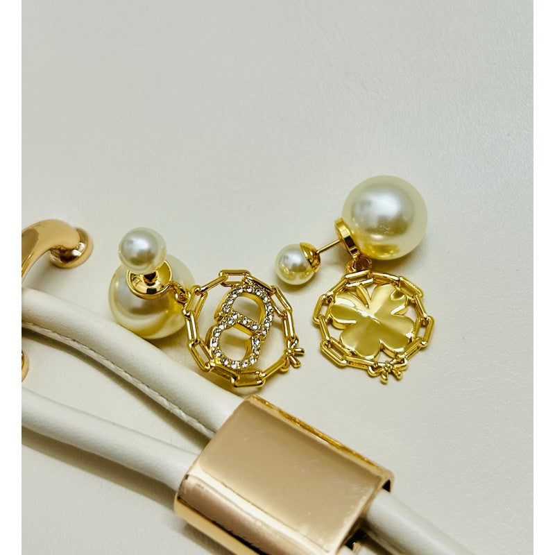 18K Dior Tribales Pearl Gold Earrings