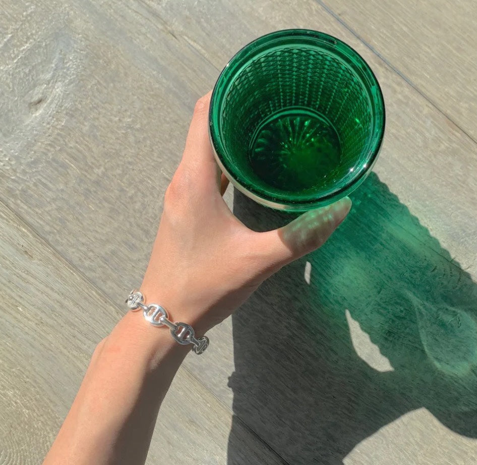 18K Chaine Open Cuff Hermes Bracelet