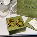 18K Gucci Smooth Gold Earrings