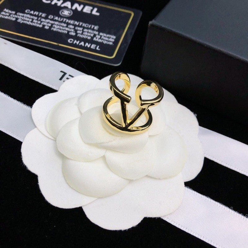 18K Valentino VLogo Signature Gold Ring