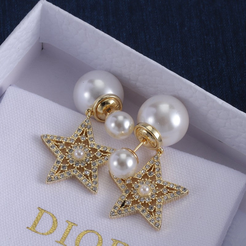 18K Dior Tribales Star Diamond Earrings