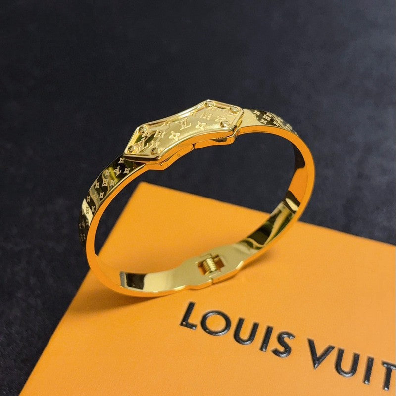 18K Louis Vuitton Shield Gold Bracelet