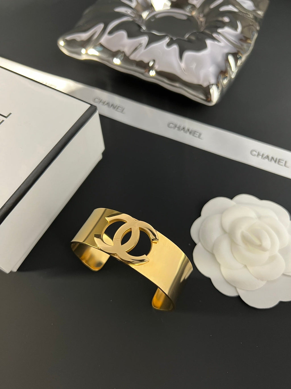 18K Chanel Gold Cuff Bracelet