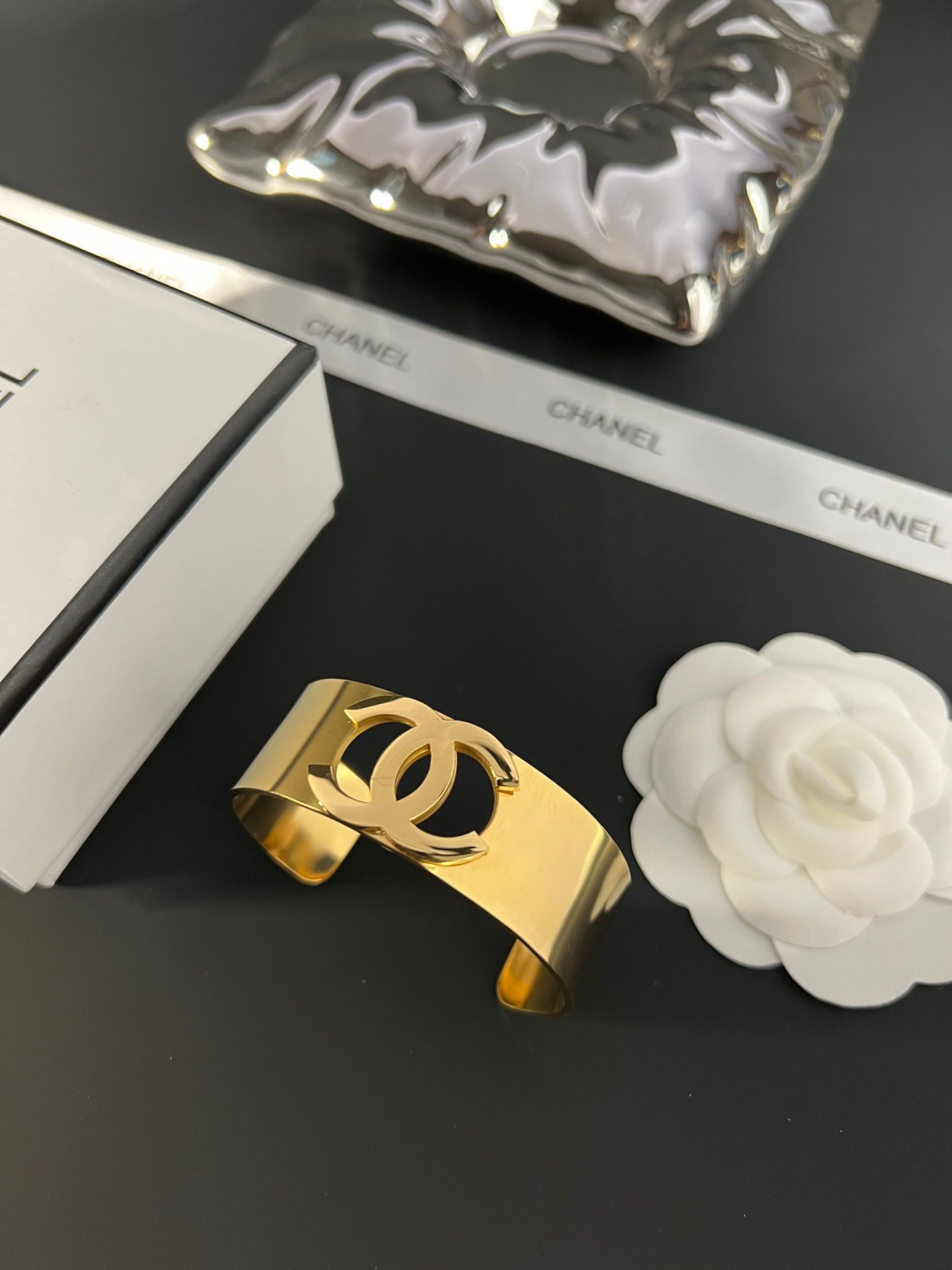 18K Chanel Gold Cuff Bracelet
