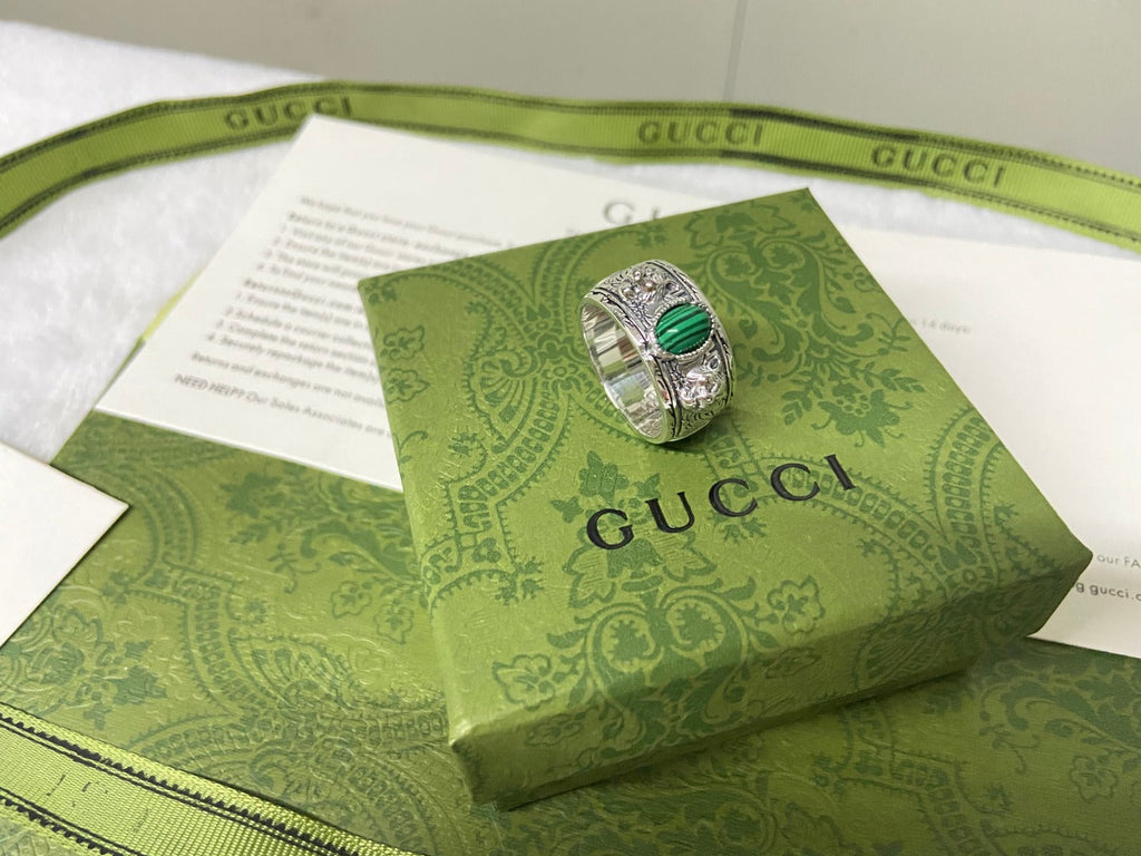 Gucci Feline Garden Green Ring