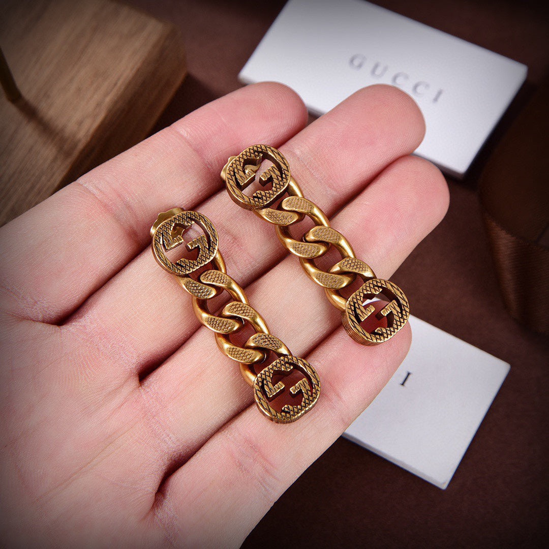 18K Gucci Chain Earrings
