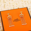 18K Farandole Diamond Hermes Tassel Earrings