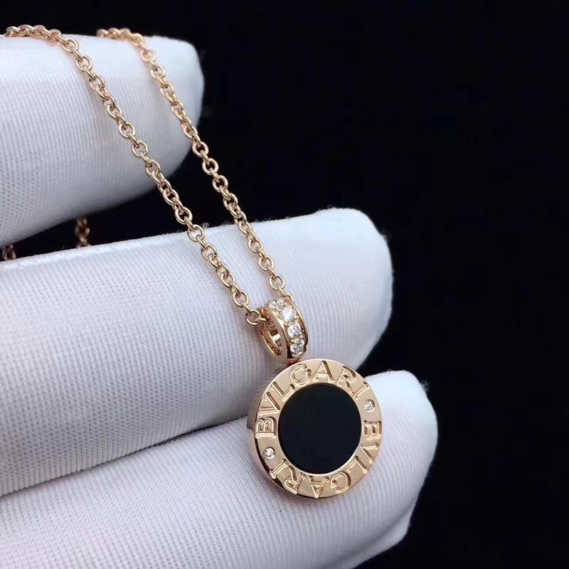 18K BVLGARI BV Black Ceramic Necklace