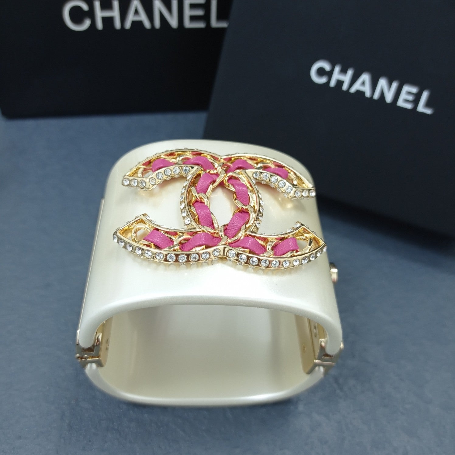 18K Chanel Pink Crystals Bracelet