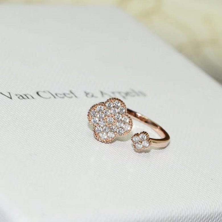 18K Van Cleef & Arpels Magic Alhambra Diamond Ring