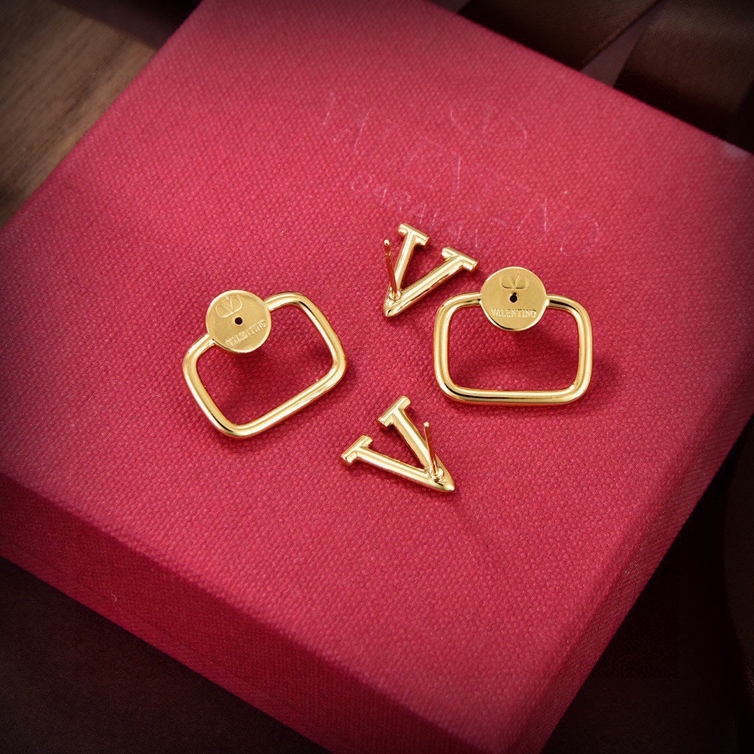 18K Valentino Vlogo Earrings
