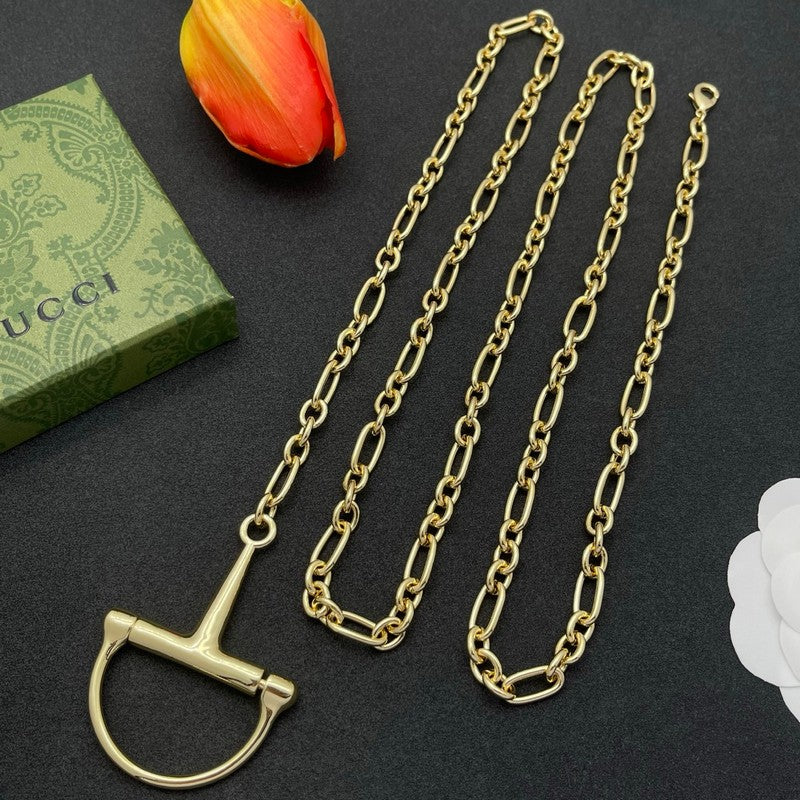 18K Gucci Gold Chain Link Necklace