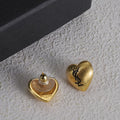 18K YSL Heart Gold Earrings