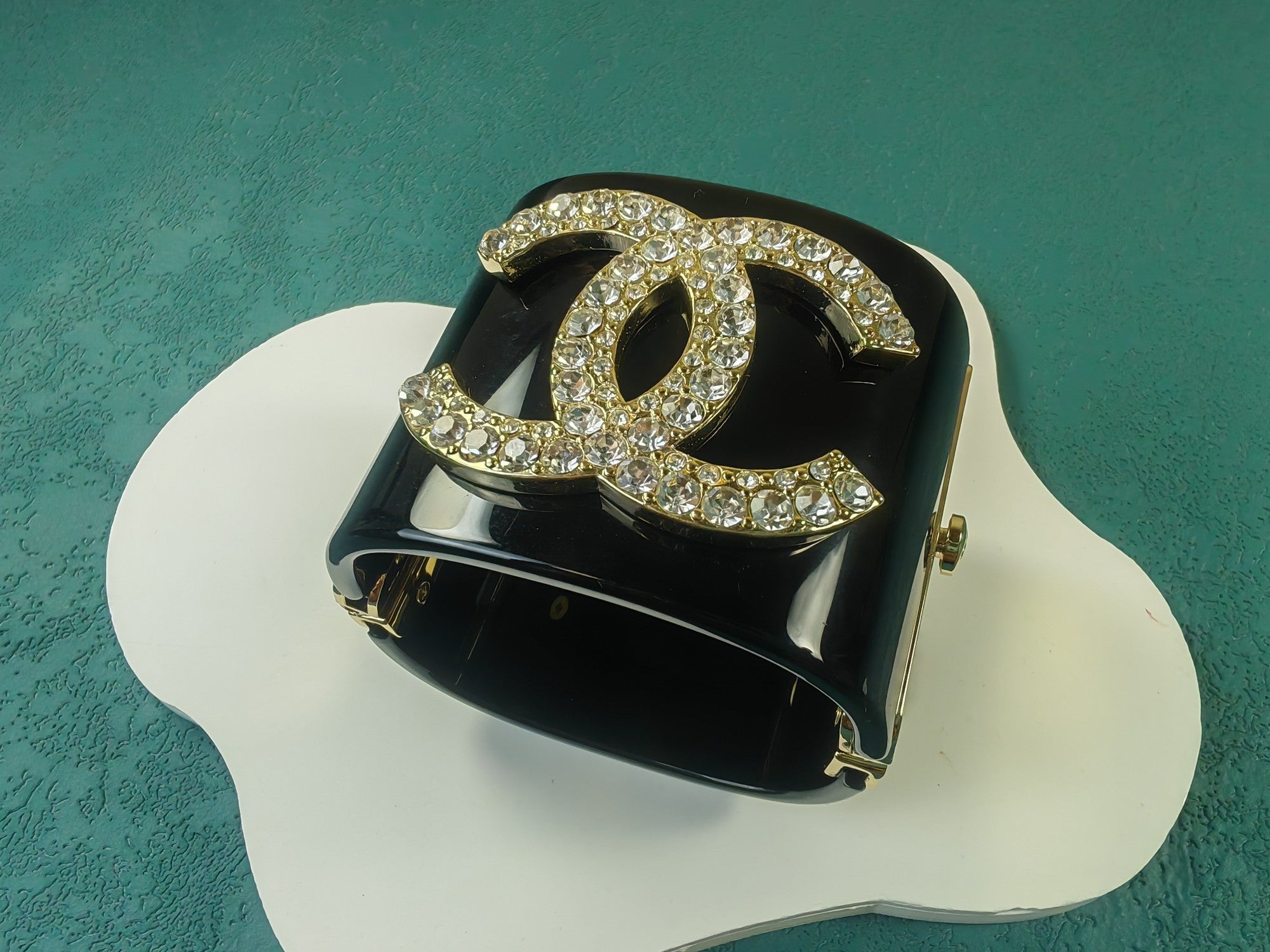 18K Chanel Crystal Cuff Bracelet