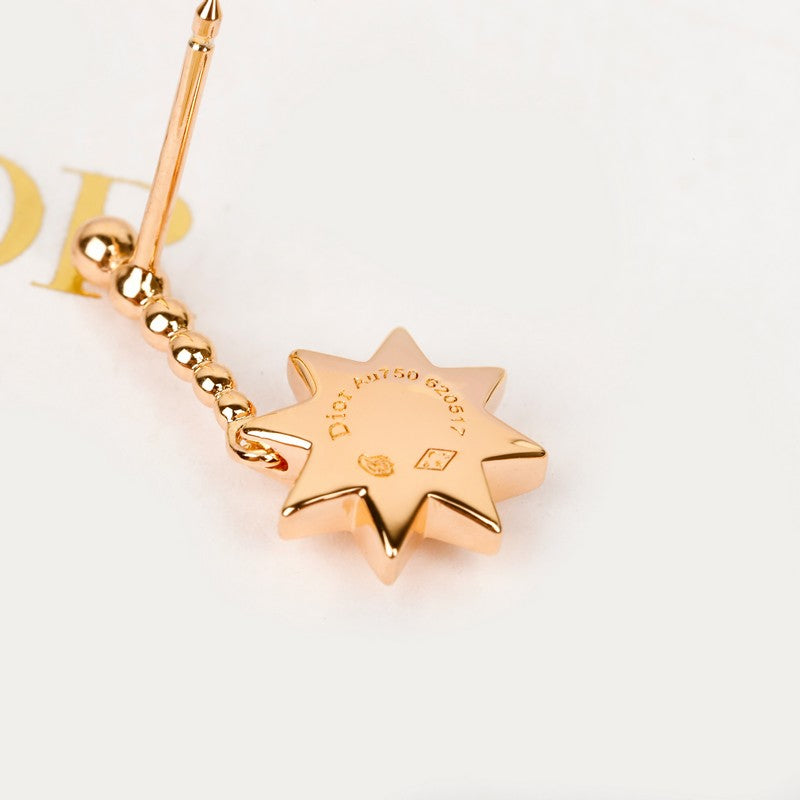 18K Dior Flower Rose Gold Earrings