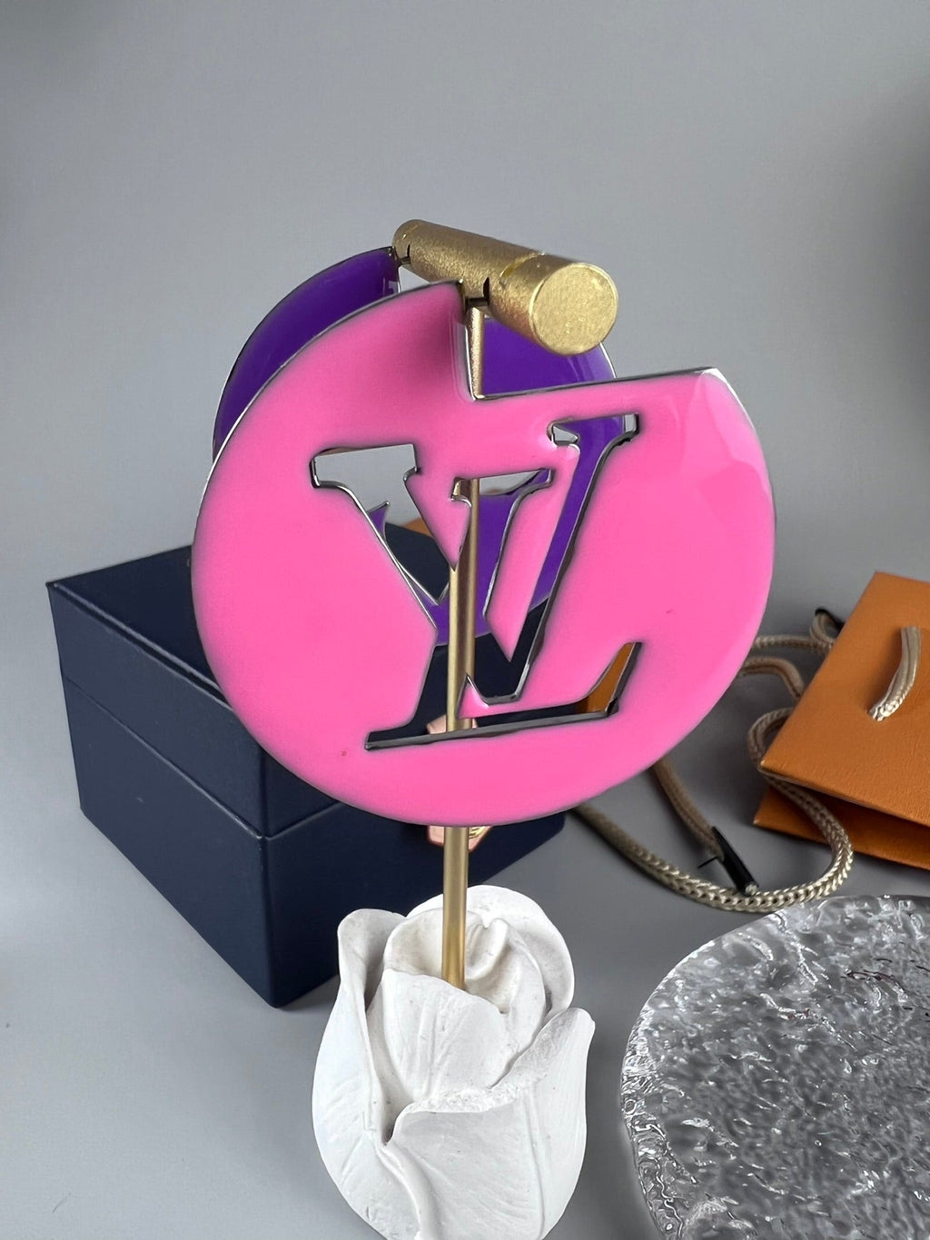 18K Louis Vuitton Perfect Match Pink/Purple Earrings