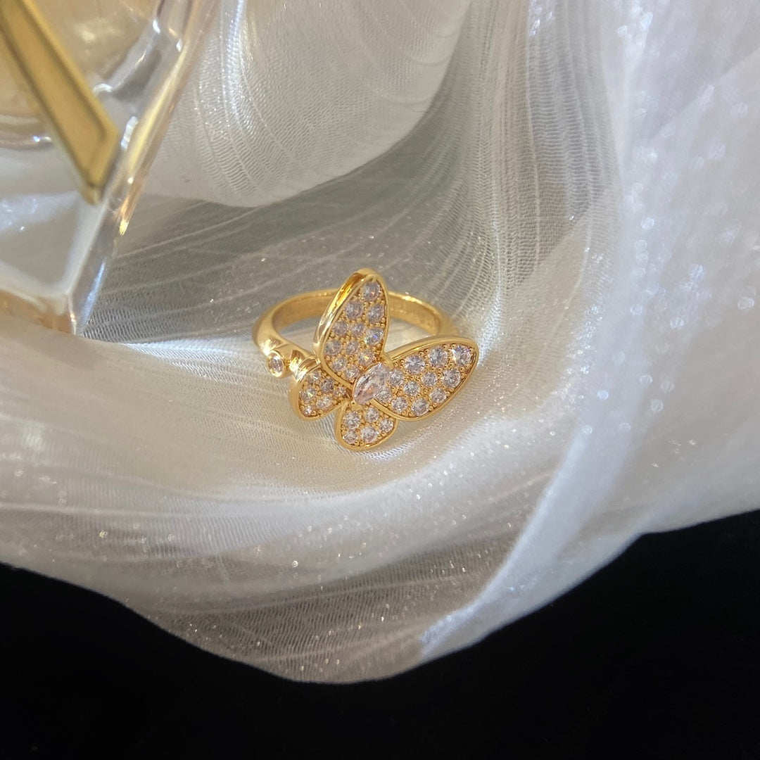 18K Van Cleef & Arpels Two Butterfly Ring