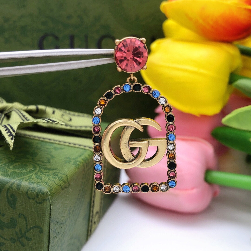 18K Gucci Color Crystals Earrings