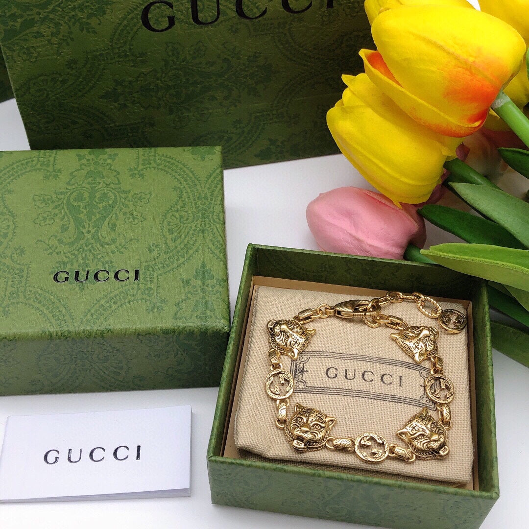 18K Gucci Tiger Bracelet
