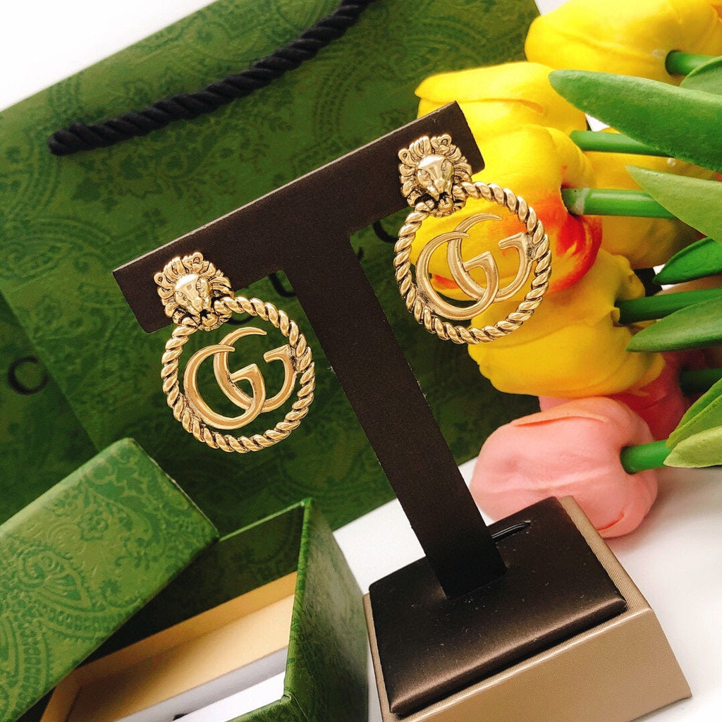 18K Gucci Pendant Earrings