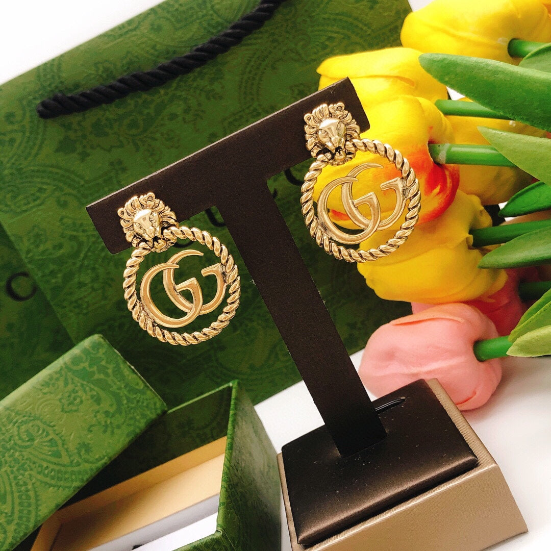 18K Gucci Pendant Earrings