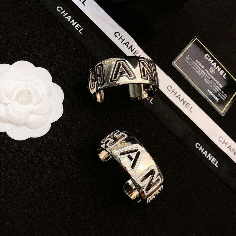 18K Chanel Black & White Cuff Bracelet