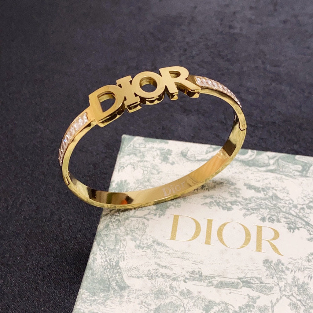 18K Dior Crystals Bangle Bracelet