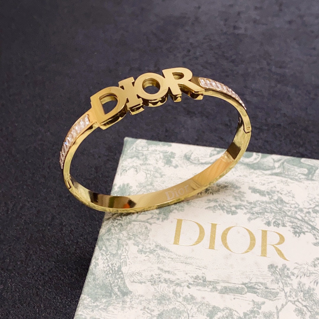 18K Dior Crystals Bangle Bracelet