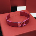 18K Valentino Vlogo Pink Cuff Bracelet
