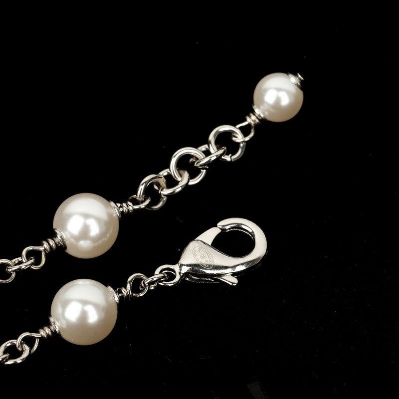 18K Chanel White Gold Long Pearl Necklace
