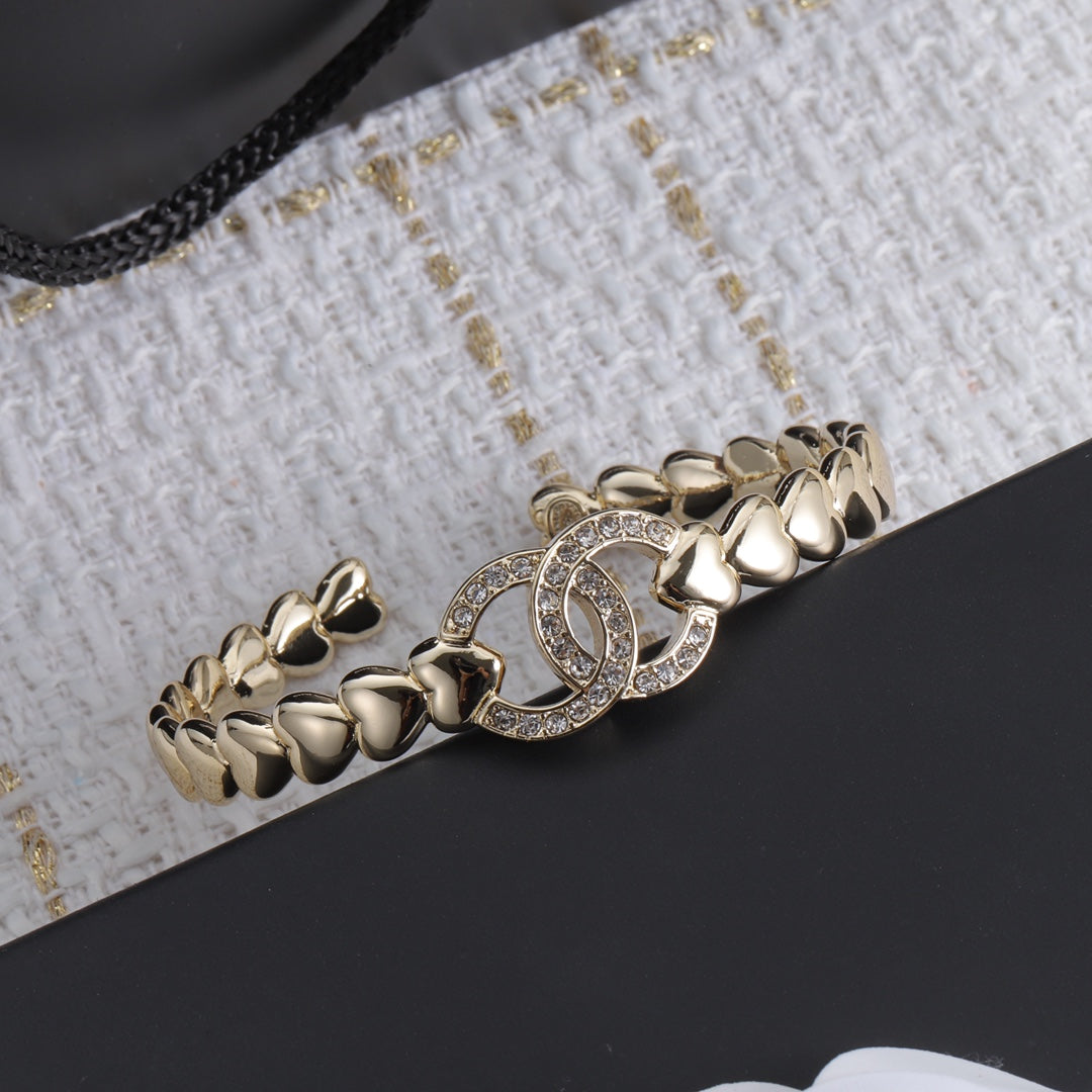 18K Chanel Diamond Open Bracelet