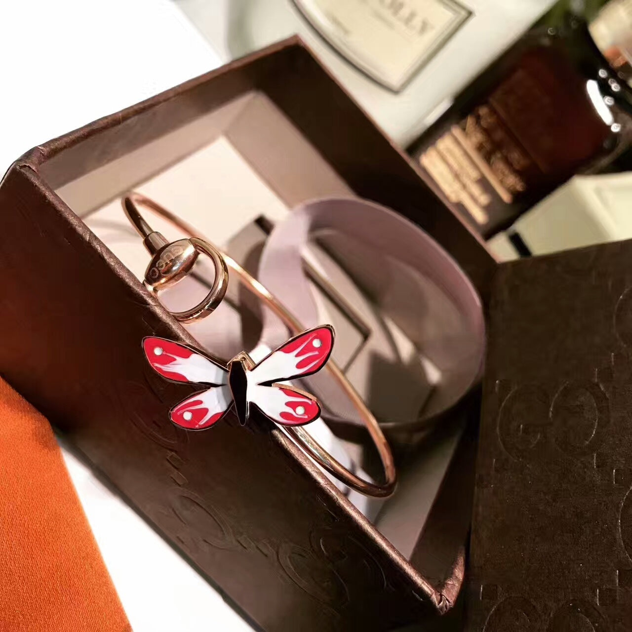 18K Gucci Flora Bangle Bracelet