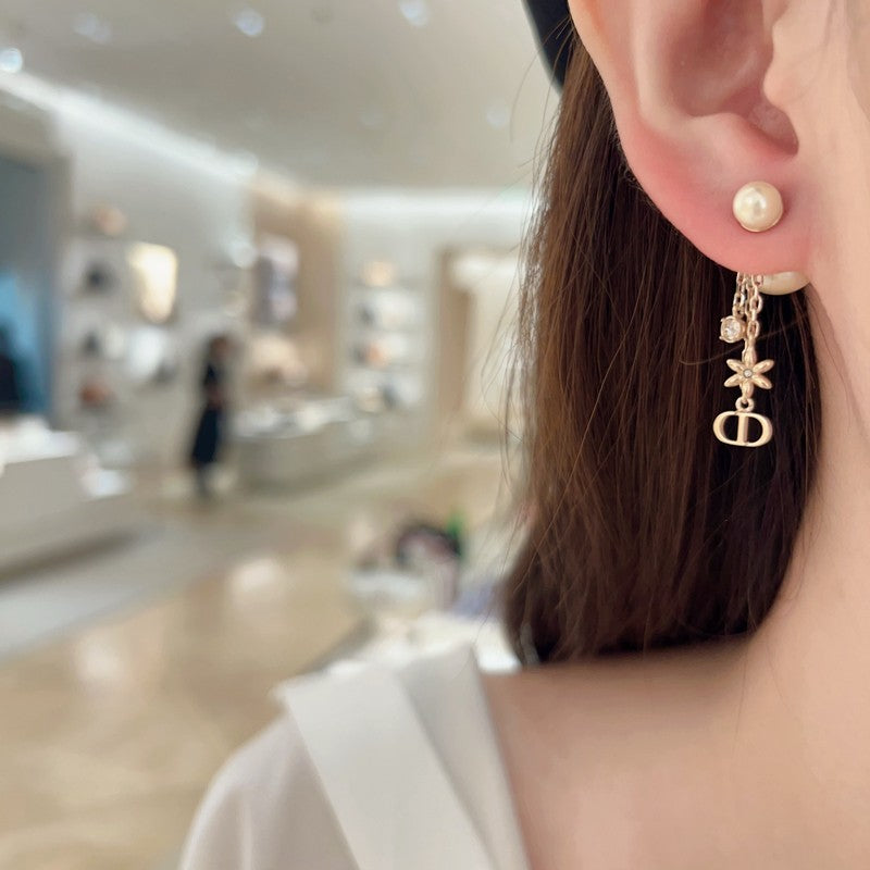 18K Dior Tribales Tassel Diamond Earrings